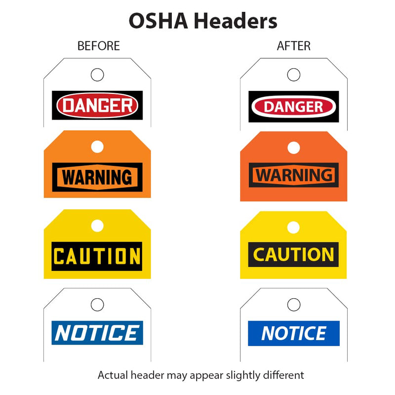 [Australia - AusPower] - Accuform 100 Lockout Tags by-The-Roll, Danger Do Not Operate, US Made OSHA Compliant Tags, Tear & Water Resistant PF-Cardstock, 6.25"x 3", TAR114 100 Tags 