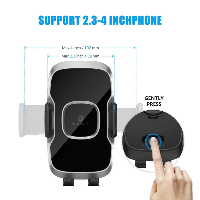[Australia - AusPower] - Car Phone Mount, WizGear (2 Pack) Air Vent Swift-Grip Phone Holder for Car, Cell Phone Car Mount Air Vent Holder for Any Smartphone with Twist Lock Base 