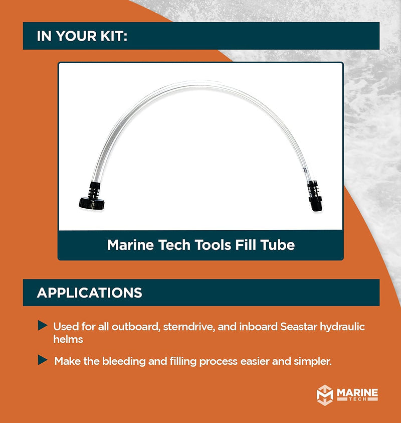 [Australia - AusPower] - Marine Tech Tools Hydraulic Steering Filler Kit - Fill Tube - Fits Seastar Hydraulic Steering - Used for All Outboard, Sterndrive & Inboard Seastar Hydraulic Helms 