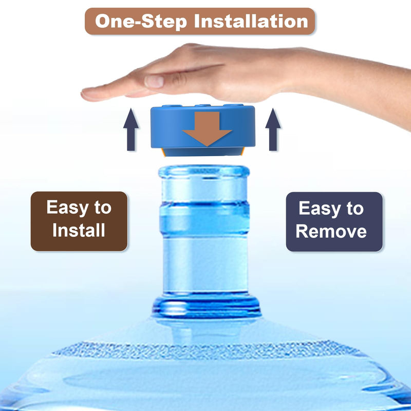 [Australia - AusPower] - MYLOLF Upgrade 5 Gallon Water Jug Cap, Dual Leakage Prevention Technology, Food-Grade Silicone Reusable Replacement Bottle Lid for Standard/Screw/Crown Top Water Jug and Water Dispenser - Pack of 3 
