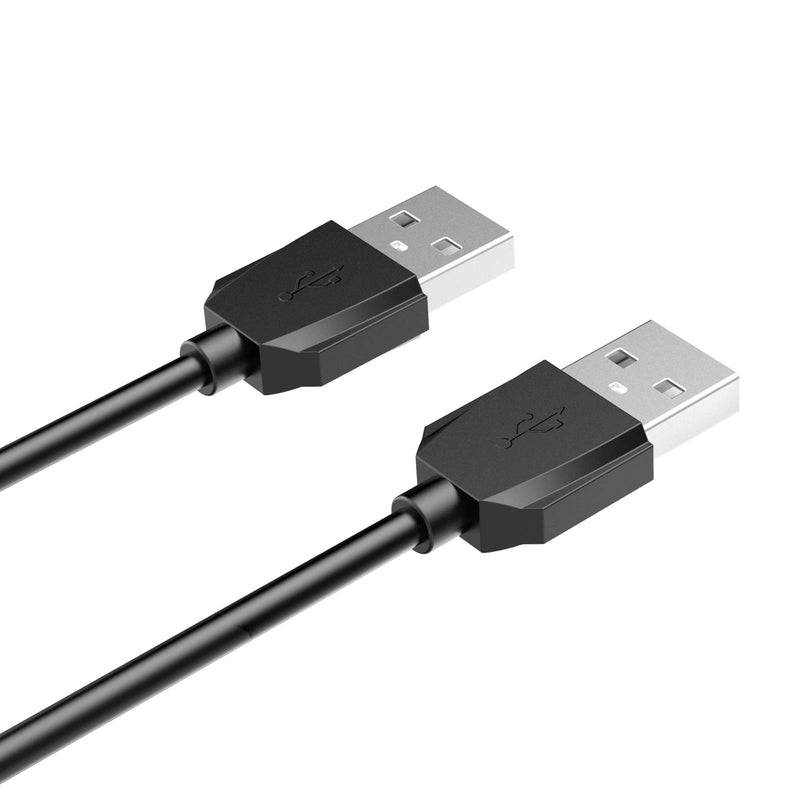 [Australia - AusPower] - Havit 2-Feet USB 2.0 Type A Male to Type A Male Cable, Black (1pack) 