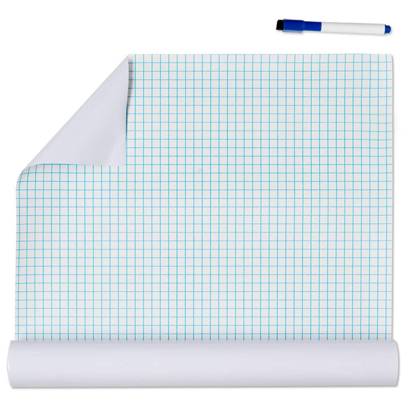 [Australia - AusPower] - SweeHome White Board Paper - 17.3” x 78.7” (6.5 Feet) - Self-Adhesive Dry Erase Board Sheet Sticker Removable Wall Decals for Kids, Office, School & Home with 1PCS Marker Pen 