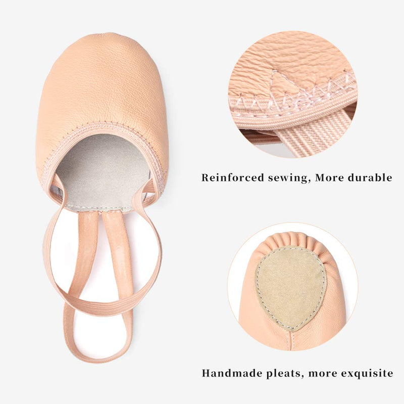 [Australia - AusPower] - Stelle Leather Pirouette Dance Half Sole Shoes Turning Shoes for Ballet Jazz Girls/Women/Boy/Men/Adult 3-4 Women/2-3 Men Ballet Pink 