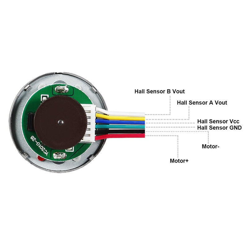 [Australia - AusPower] - uxcell Gear Motor with Encoder DC 24V 530RPM Gear Ratio 18.8:1 D Shaft Metal Encoder Gear Motor Silver 37Dx52L mm for Robot RC Model DIY Engine 