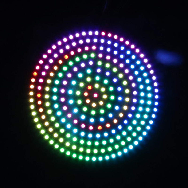 [Australia - AusPower] - WESIRI 241 LEDs 9 Rings WS2812B 5050 RGB LED Ring Lamp Light Individually Addressable Full Dream Color DC5V with Mini Controller 1 Count (Pack of 1) 