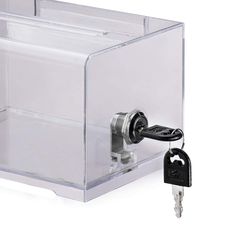 [Australia - AusPower] - Polmart Clear Suggestion/Business Card Drawing Box with Sign and Lock 1 Box 