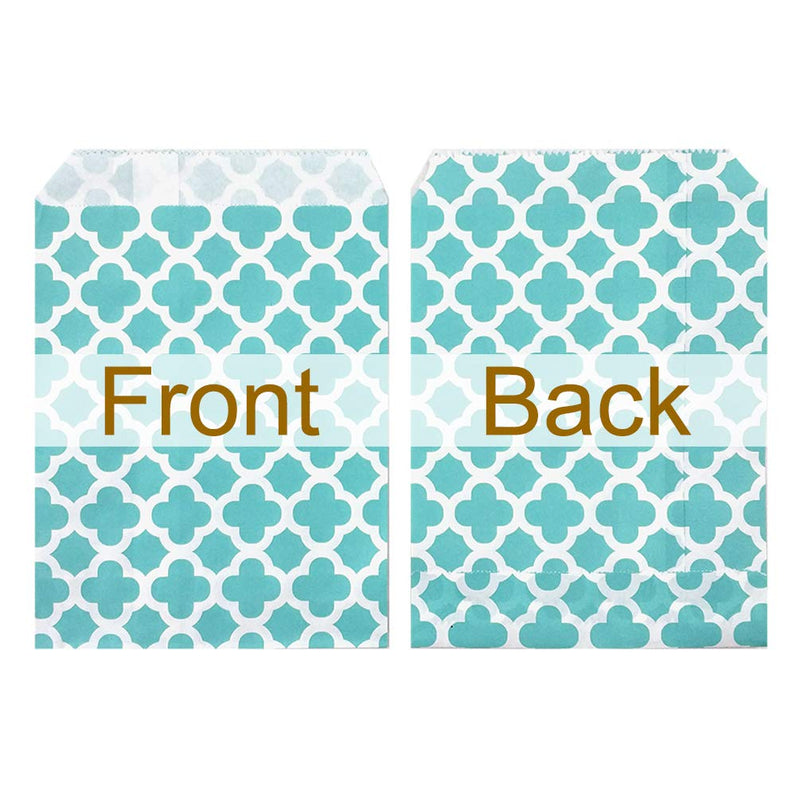 [Australia - AusPower] - KEYYOOMY 200 Pcs Candy Buffet Bags Small Paper Treat Bags (Teal Blue, 5 inch X 7 inch) Teal (Pack of 200) 