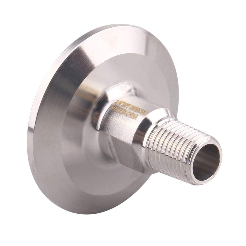 [Australia - AusPower] - DERNORD 1.5 Inch Sanitary Tri Clamp to 1/4" Male Tri Clover 1/4" NPT Male (1.5 inch Tri-clamp) 