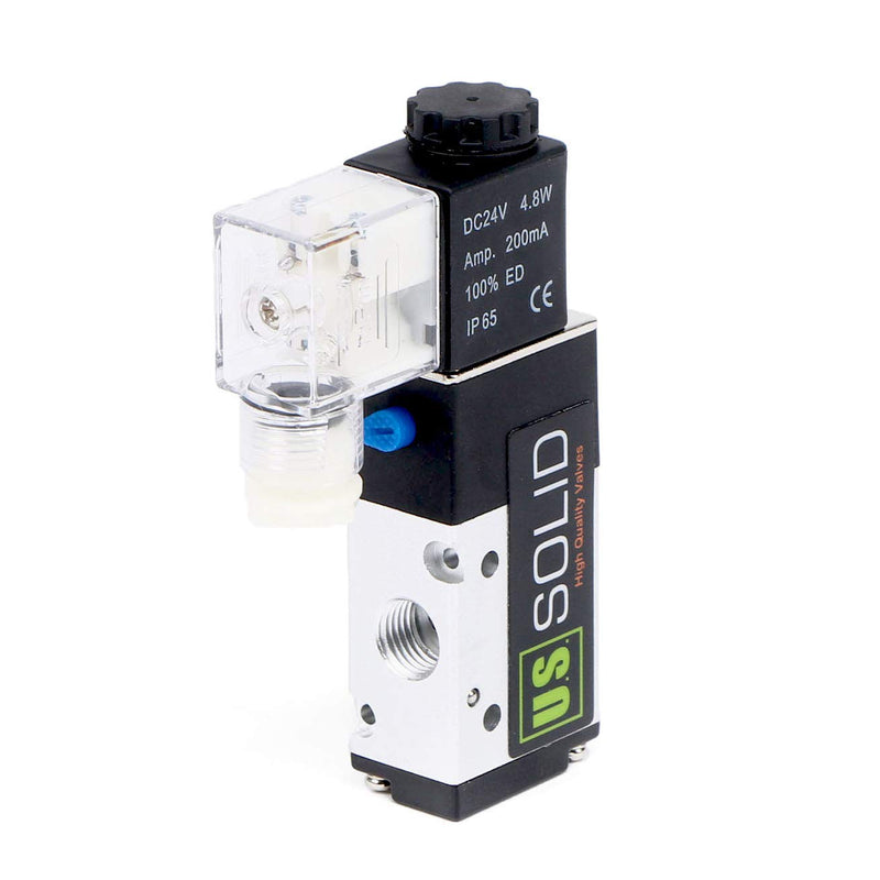 [Australia - AusPower] - 1/4" NPT Pneumatic Electric Solenoid Valve 3 Way 2 Position DC 24V 