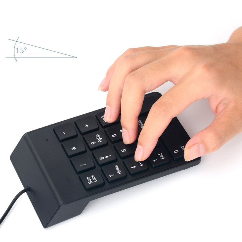 [Australia - AusPower] - Numeric Keypad,USB Numeric Keypad,Kadaon USB 18 Key Number Numeric Keypad Keyboard for Laptop/Notebook PC Computer 