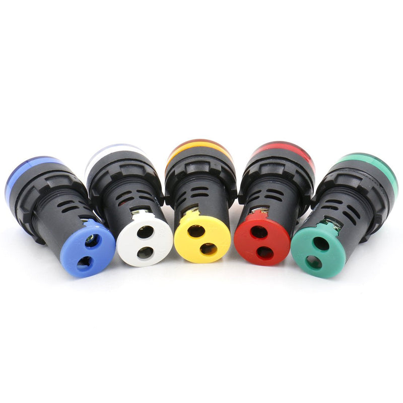 [Australia - AusPower] - Baomain AD16-22D/S31 24 V 20mA Energy Saving LED Indicator Light Green Yellow Red Blue White 5 Pcs 