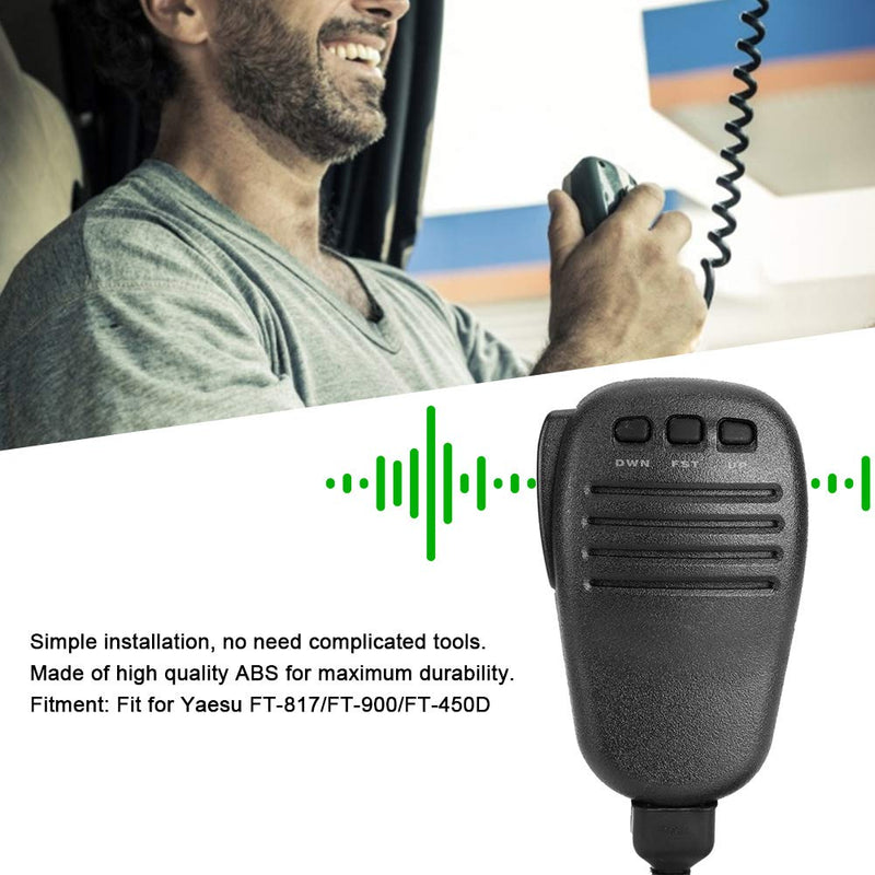 [Australia - AusPower] - Radio Handheld Microphone, MH-31A8J Handheld Microphone Speaker Fit for FT-817/FT-900/FT-450D Car Two Way Radio 