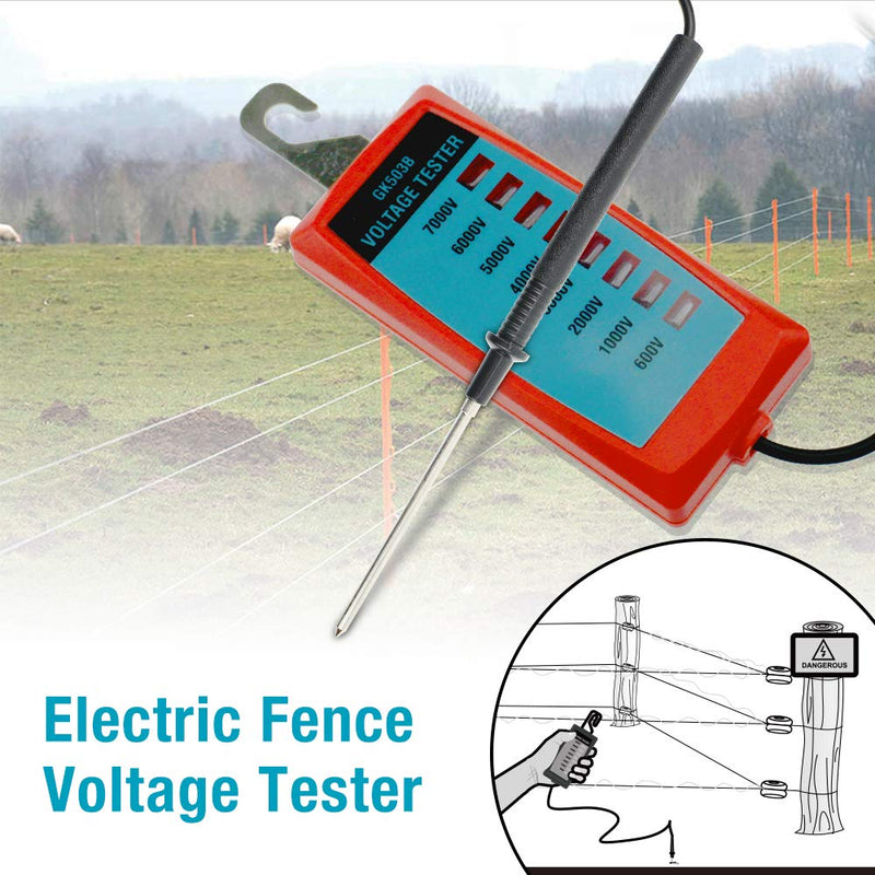 [Australia - AusPower] - allsun Electric Fence Voltage Tester Fault Finder Farming Equipment Portable Testing Tool Neon Lights Max 600V - 7000 V 