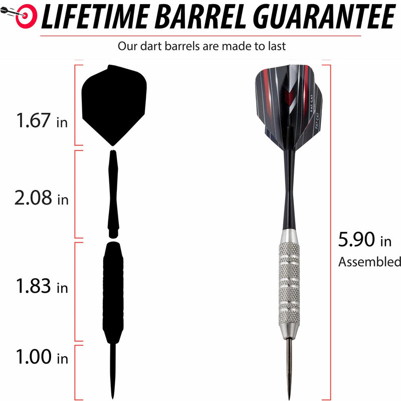 [Australia - AusPower] - Fat Cat Darts in a Jar: Steel Tip Darts with Storage/Travel Container, 20 Grams (Pack of 15, 21 and 27 Darts) Jar with 21 Darts 