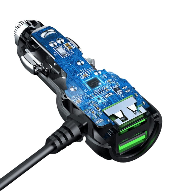 [Australia - AusPower] - Dash Cam Charger GPS Navigator Charger Cable for Mini USB Port Device Dash Cam GPS MP3/MP4 Player Canon Digital Camera PDA Charger for 12V Car and 24V Truck Car Power Adapter Cable (2USB 5V A) 2USB 5VA 