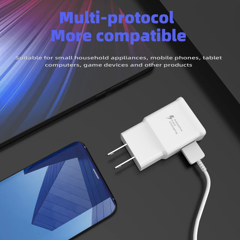 [Australia - AusPower] - Cell Phone Wall Charging Power Adapter Type USB C Fast Charger Samsung Galaxy Android Cable S9 Cord S10 Block Super S8 Note8 S21 Ultra Plus Note9 S20 A21 A31 Note10 Compatible with LG Box Port Tablet 