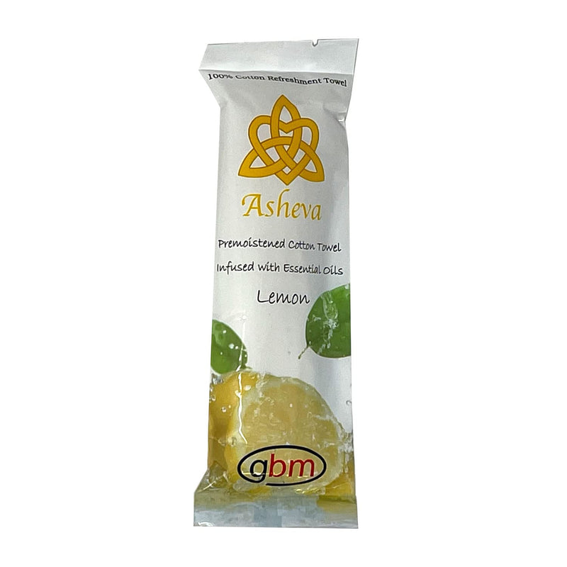 [Australia - AusPower] - Asheva - 8" x 9" Individually Wrapped Moist Cotton Hot/Cold Refreshment Towel (Lemon, 10 Pack) 
