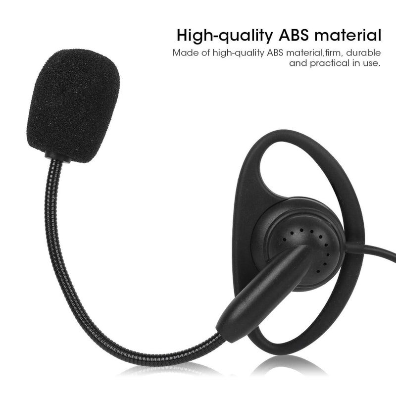 [Australia - AusPower] - Walkie Talkie Over-Head Earpiece, 3.5mm Ear Hook Two-Way Radio Earphone Bluetooth Wired Intercom Headset for V6 V4 Motorcycle 