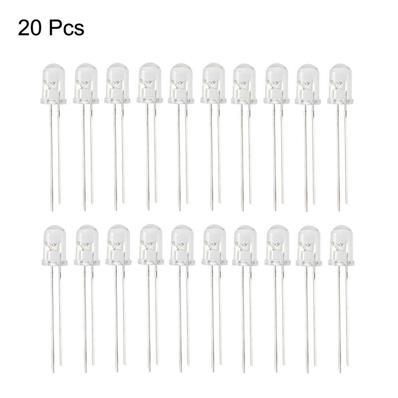 [Australia - AusPower] - uxcell 20pcs Photosensitive Diode Photodiodes Light Sensitive Sensors,5mm Clear Round Head Receiver Diode 