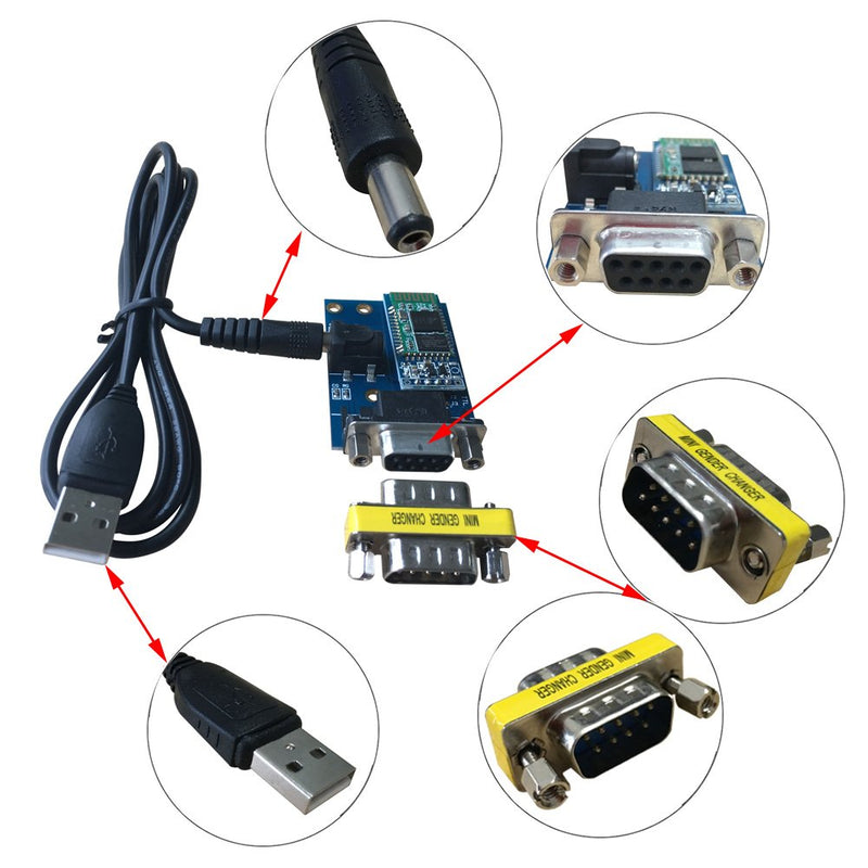 [Australia - AusPower] - DSD TECH SH-B23A Bluetooth 2.0 to RS232 Serial Adapter with DB9 Converter 