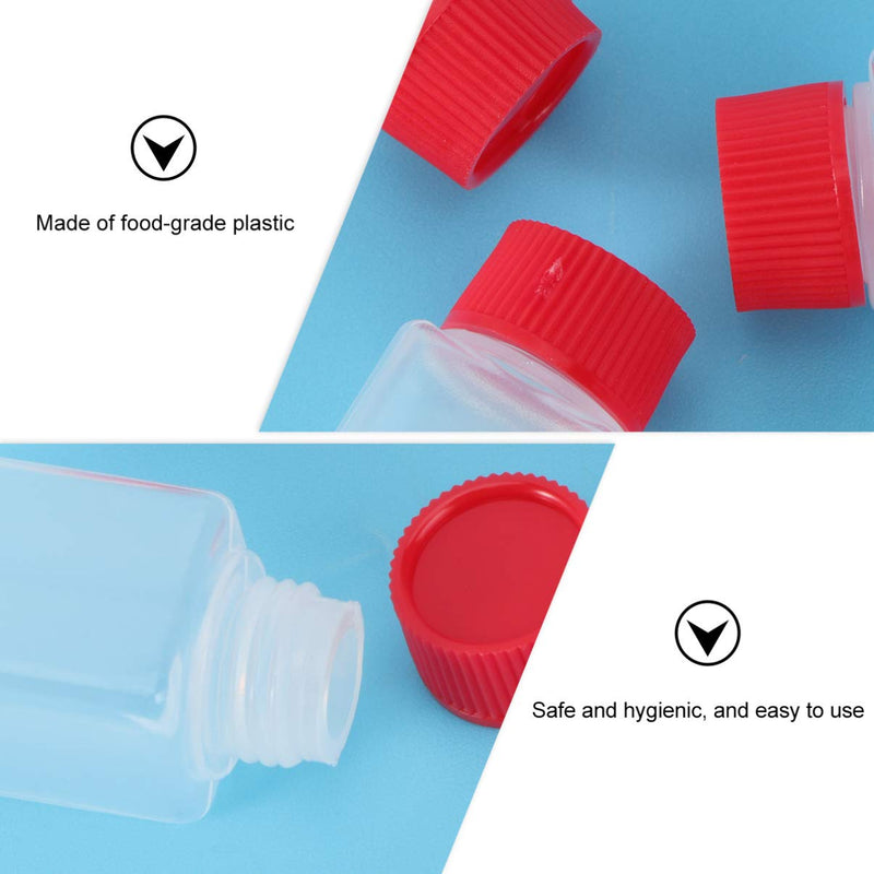 [Australia - AusPower] - Amosfun 100 Pcs Plastic Spice Jar Disposable Salt Pepper Shakers Seasoning Jar Barbecue Condiment Jar Bottles Cruet Container for Storing Spice Herbs 6.5ml 3.8X1.6X1.6CM Square 
