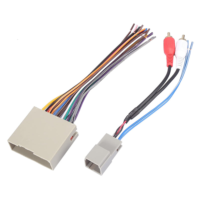 [Australia - AusPower] - X AUTOHAUX 70-5521 Car Stereo CD Player Wiring Harness Set Wire Radio Adapter 2 RCA Connector for Ford Freestar 2004-2007 