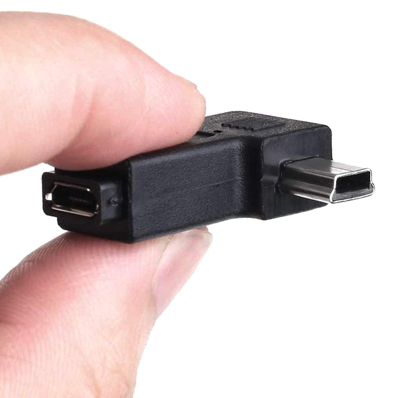 [Australia - AusPower] - 1 Pair Right Left Angle Micro USB Male 90 Degree USB Male to Micro Female Plug Adapters 