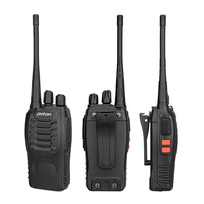 [Australia - AusPower] - pxton PX-8S-01 walkie talkies for Adults with Upgraded Headset,Handheld Portable Two Way radios Long Range Include Rechargeable walkie Talkie Li-ion Battery and USB Charger（2 Pack） 