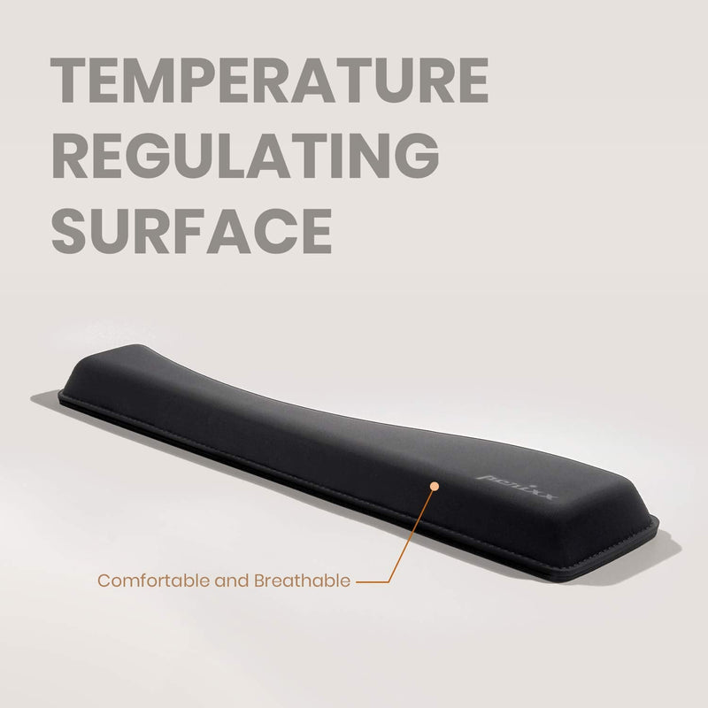 [Australia - AusPower] - Perixx PERIPRO-512 Ergonomic Keyboard Wrist Rest - Gel Cushion Support - Compatible with Various Ergo Keyboard - Dimension 17.32x3.94x1.30 inches - Black Wrist Rest L 