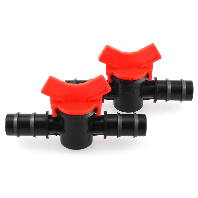 [Australia - AusPower] - DGZZI Barbed Ball Valve 4PCS 3/4-Inch ID in-Line Ball Valve Shut-Off Switch with Hose Barb for Drip Irrigation and Aquariums 
