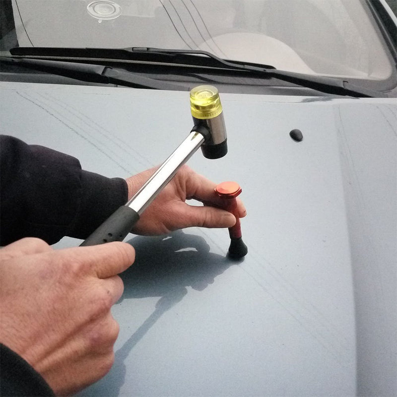 [Australia - AusPower] - HiYi 10Pcs Dent Repair Tool Kits Paintless Dent Removal Tap Down Tools Dent Rubber Hammer Auto Body DIY Dent Fix Tools 