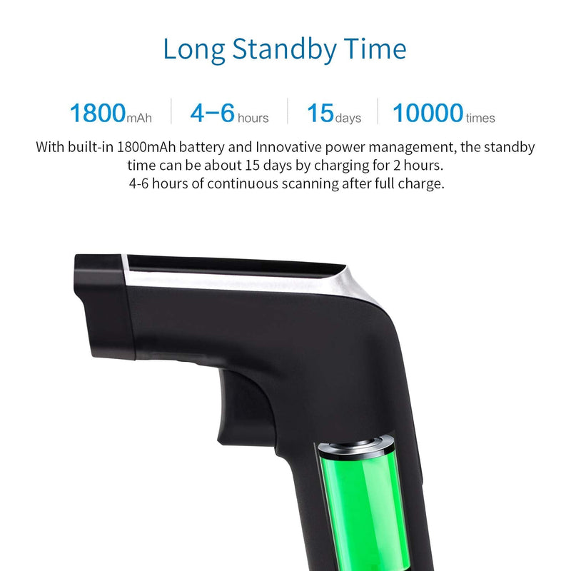 [Australia - AusPower] - Handheld Wireless Barcode Scanner(2.4Ghz Wireless& USB Wired) 2 in1 Handheld 1D Laser Barcode Scanner for Warehouse Supermarket Barcode Scanner 
