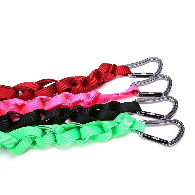 [Australia - AusPower] - Rock-N-Rescue 20-Foot Webbing and Carabiner Combo - Heavy-Duty Tubular Nylon, Made in USA, Rock Climbing, Firefighter, and Rescue Gear Red 