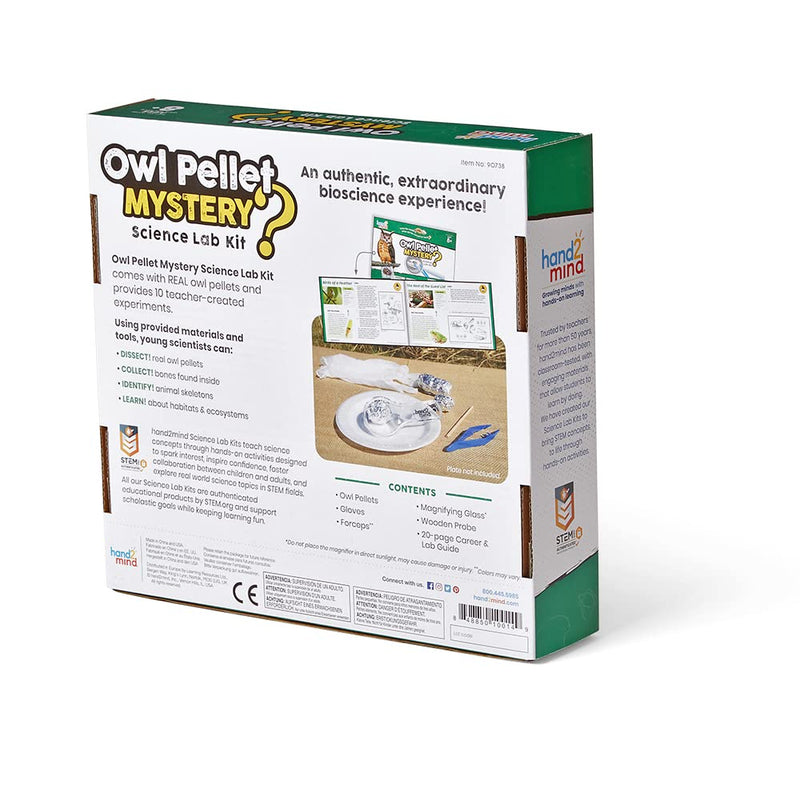 [Australia - AusPower] - hand2mind Animal Science Kit for Kids 8-12, Kids Science Kit with Fact-Filled Guide, Learn About Animal Biology and Dissect Owl Pellets, STEM Toys, 10 Science Experiments 