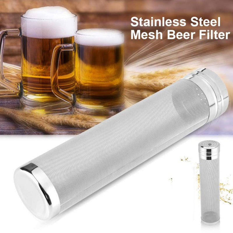 [Australia - AusPower] - Beer Dry Hopper Filter,ProMaker Stainless Steel Hop Strainer Micron Mesh Beer Filter Cartridge (2.8 X 11.8 inch) 2.8 X 11.8 inch 