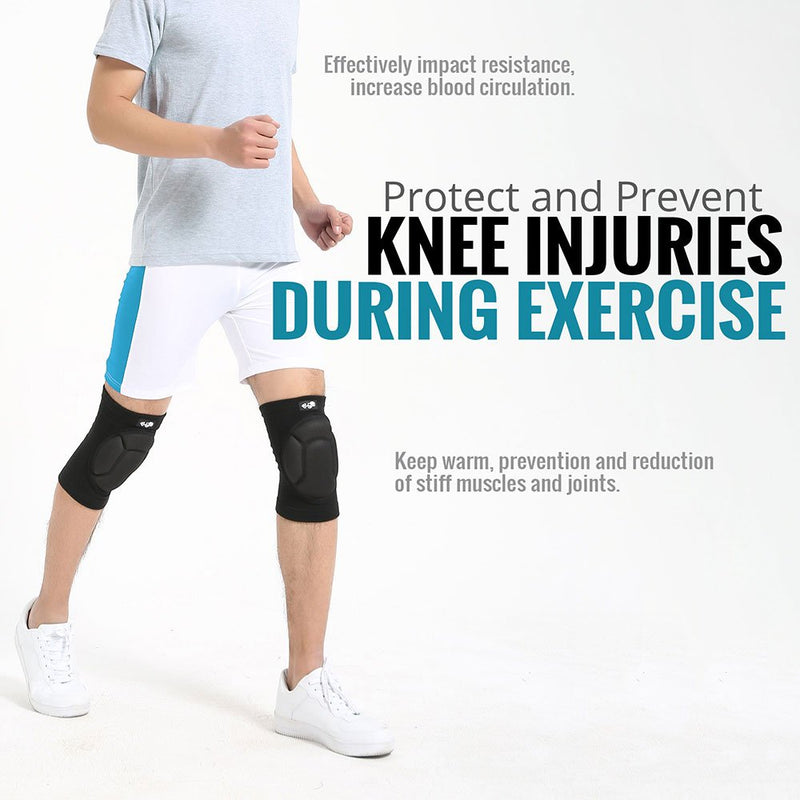 [Australia - AusPower] - Bodyprox Protective Knee Pads, Thick Sponge Anti-Slip, Collision Avoidance Knee Sleeve Small/Medium 