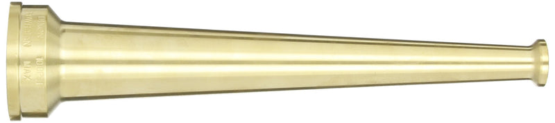 [Australia - AusPower] - Dixon Valve BN15F Brass Fire Equipment, Plain Hose Nozzle, 1-1/2" NST (NH), 10" Length, 1/2" Orifice 
