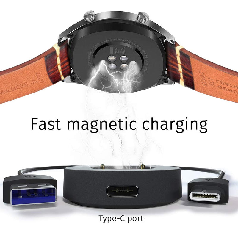 [Australia - AusPower] - AWINNER Charger Compatible for Huawei Watch GT Classic Sport, GT2, GT 2e, Honor Watch Magic Magic 2, Honor Watch Dream - USB Charging Cable 100cm (2-Pack) 2-pack 
