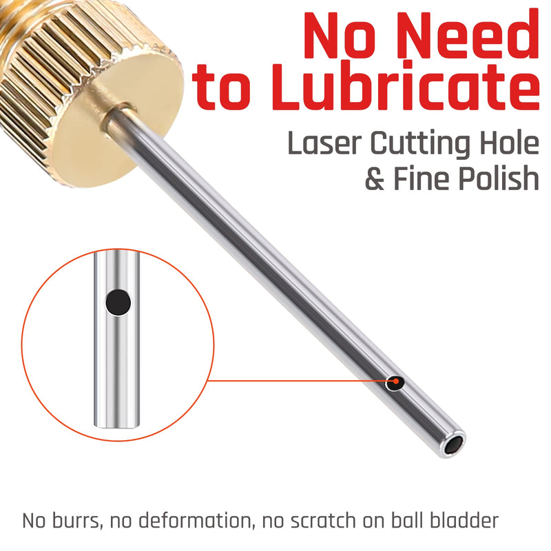 [Australia - AusPower] - ETENWOLF Brass Ball Pump Needles, Heavy Duty Air Pump Needles for Balls, Basketball Needle with Storage Case 4 