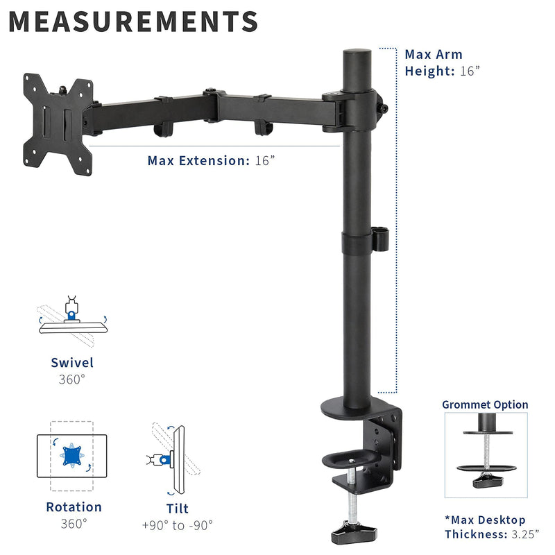 [Australia - AusPower] - VIVO Quick Attach VESA Adapter Designed for HP Models 27er, 27es, 27ea, 25er, 25es, 24ea, 23er, 23es, 22er, 22es, 22f, 23f, 24f, 25f, and 27f with Single Monitor Desk Mount for Screens up to 22 lbs 