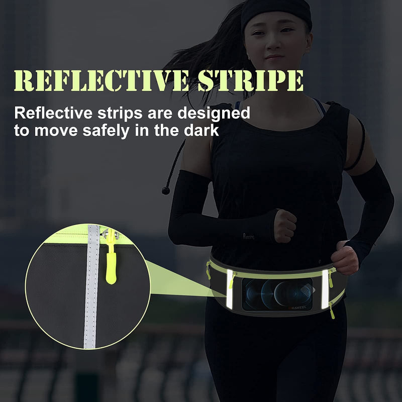 [Australia - AusPower] - Running Fanny Pack Waist Bag Phone Holder Belt with Water Bottle Holder Suitable for Runner Cycling Hiking Accessories for iPhone 12 Plus Samsung Galaxy etc. black 