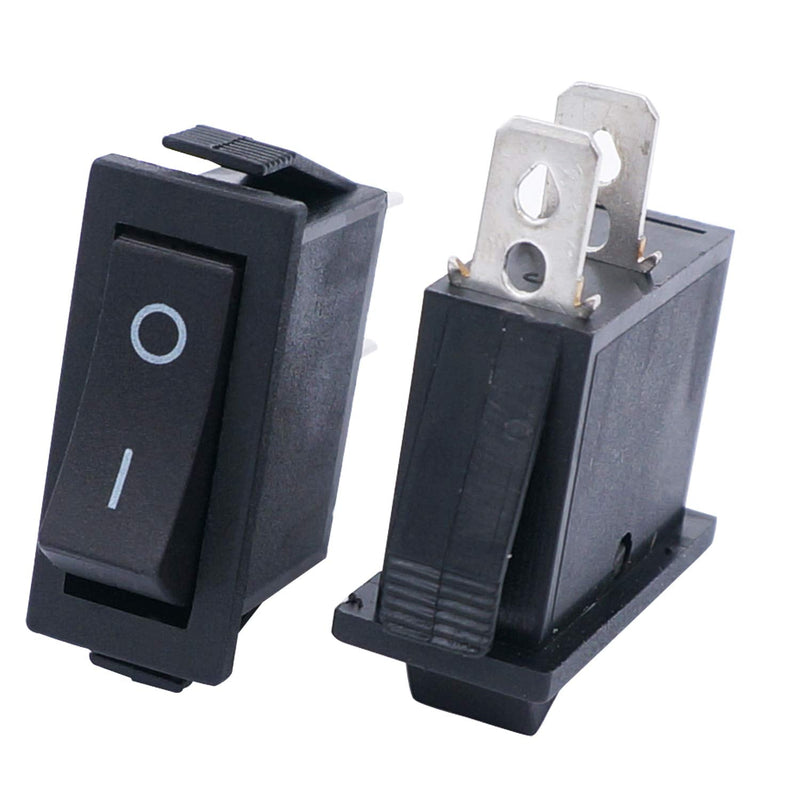 [Australia - AusPower] - TWTADE / 8Pcs Mini Boat Rocker Switch Latching ON/Off SPST 2 Pin 2 Position Car Auto Boat Rocker Toggle Switch Snap AC 250V/16A 125V/20A KCD3-101 