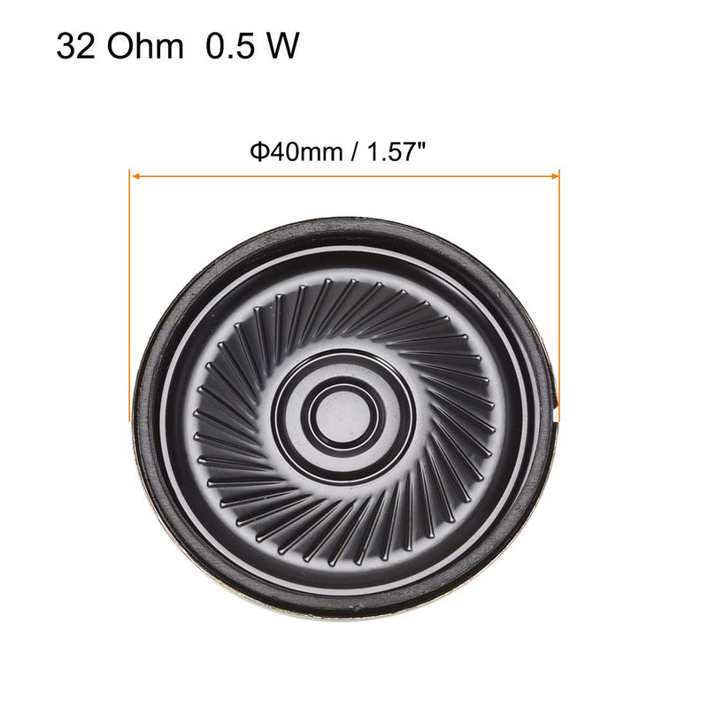 [Australia - AusPower] - uxcell 0.5 W 32 Ohm DIY Magnetic Speaker 40mm Round-Shape Replacement Loudspeaker for DVD/EVD 8pcs 