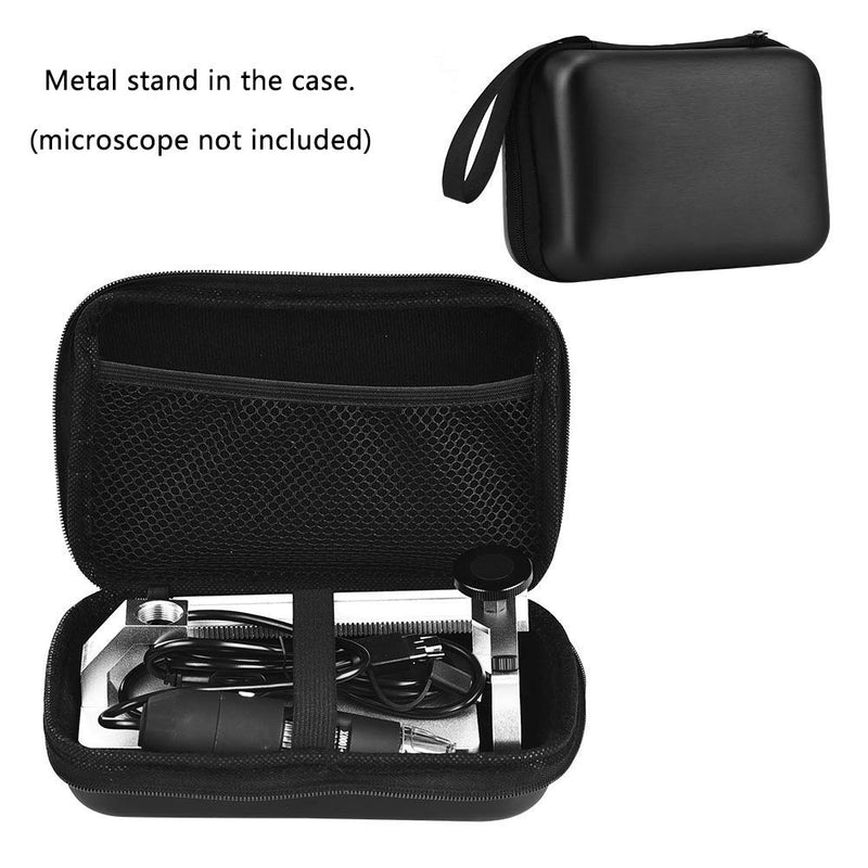[Australia - AusPower] - Aluminum Alloy Stand Holder for USB/Wi-Fi Digital Microscope, Bysameyee Universal Diameter Metal Mount with Microscope Carrying Case (No Light) No Light 