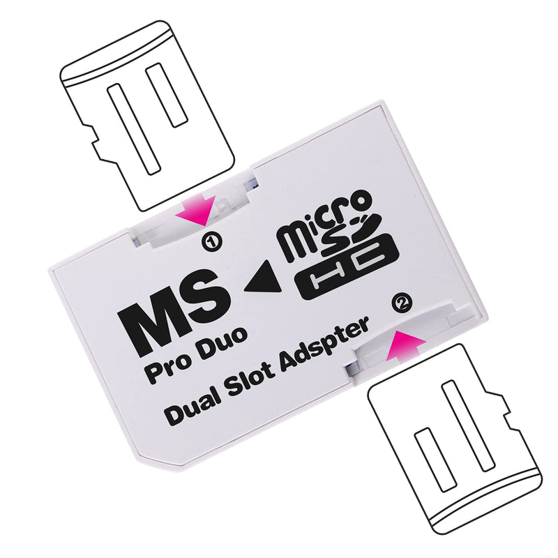 [Australia - AusPower] - Cuziss Dual Slot MicroSD Micro SDHC Adapter Duo Pro Memory Stick Adapter for PSP Sony 