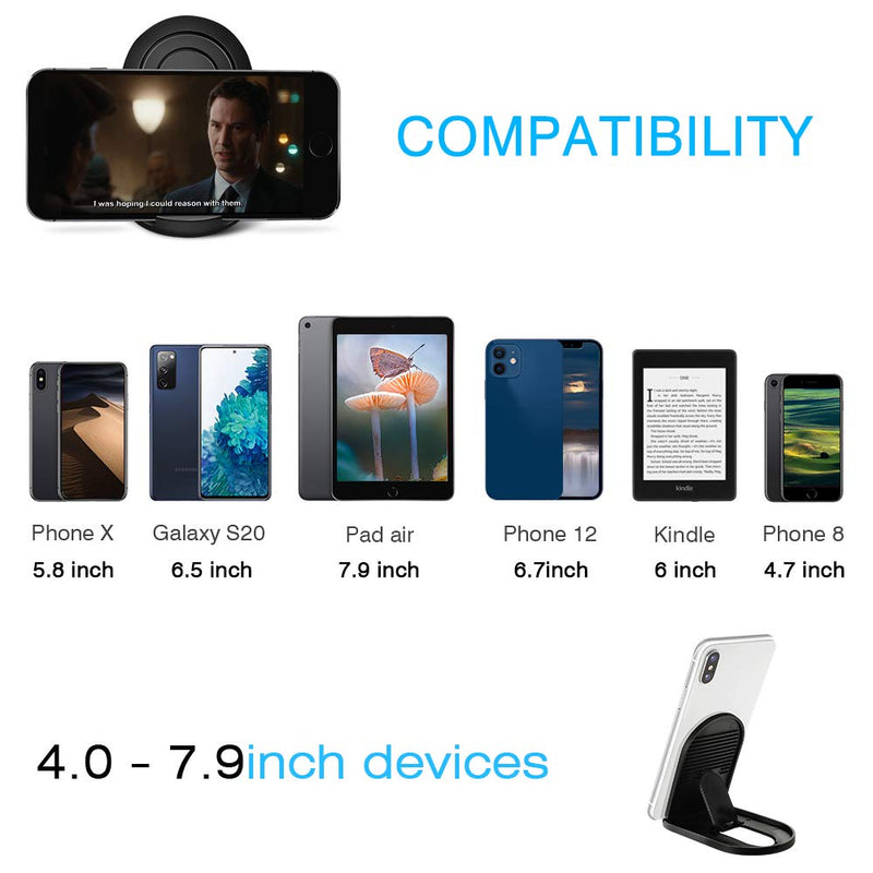 [Australia - AusPower] - Cell Phone Stand 3Pack, Ama Forest Portable Foldable Desktop Cell Phone Holder, Adjustable Universal Multi-Angle Cradle Stands for Tablet iPad iPhone X/xr/xs max Samsung Galaxy, Black, White, Pink Black+White+Pink 