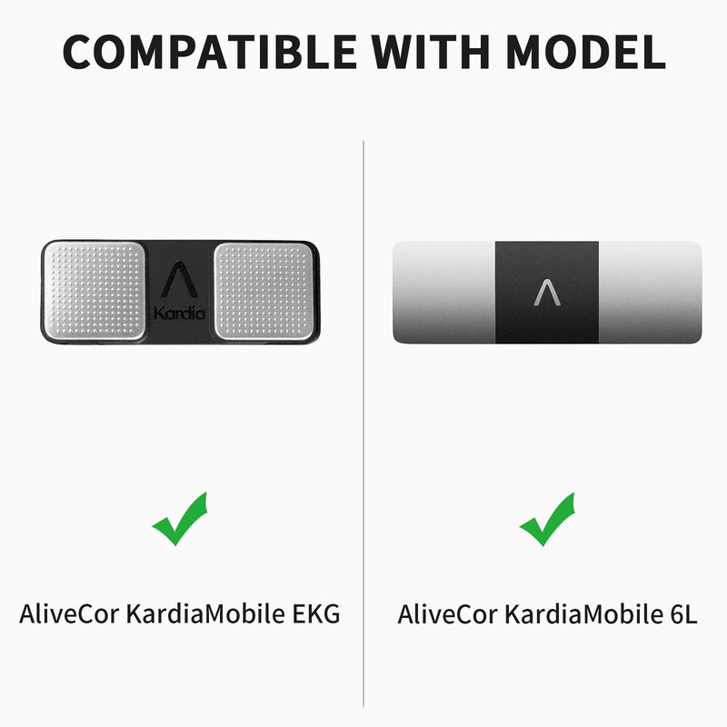 [Australia - AusPower] - YINKE Case for AliveCor kardia Mobile Heart Monitor EKG/Wireless 6-Lead EKG, Travel Case Protective Cover Storage Bag (Black) Black 