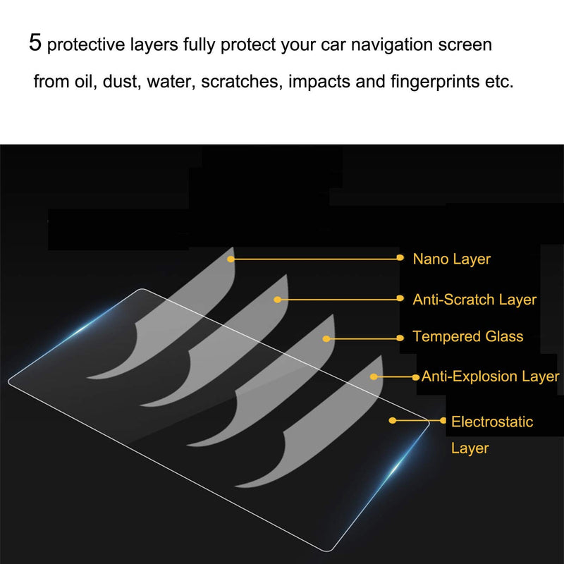 [Australia - AusPower] - 2017-2022 CRV EX EX-L Touring 7 Inch Car Navigation Screen Protector, HiMoliwa Scratch-Resistant Ultra HD in-Dash Clear Tempered Glass Screen 9H Hardness 0.33mm 