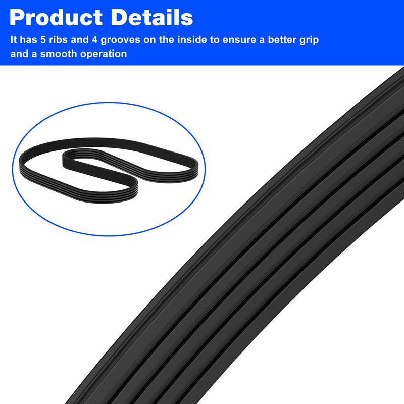 [Australia - AusPower] - WH01X24180 Washer Drive Belt Compatible with GE Washers AP6024314 PS11736832 4455970 GTW460AMJ0WW GTW460AMJ2WW GTW485ASJ0WS 