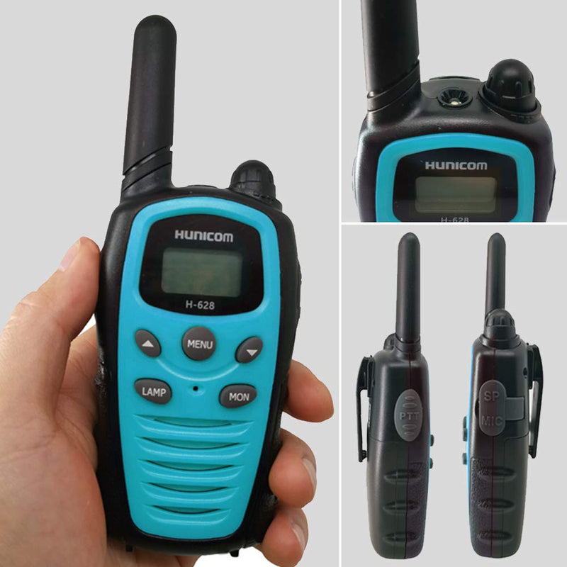 [Australia - AusPower] - Rechargeable Walkie Talkies for Adults - Long Range FRS 2 Way Radios with VOX Flashlight 1200 mAh Battery Blue Rechargeable 